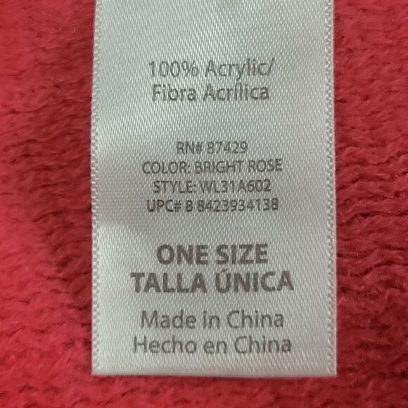 Hot Pink Winter Hat and Scarf - One Size Fits All - Picture 4 of 6